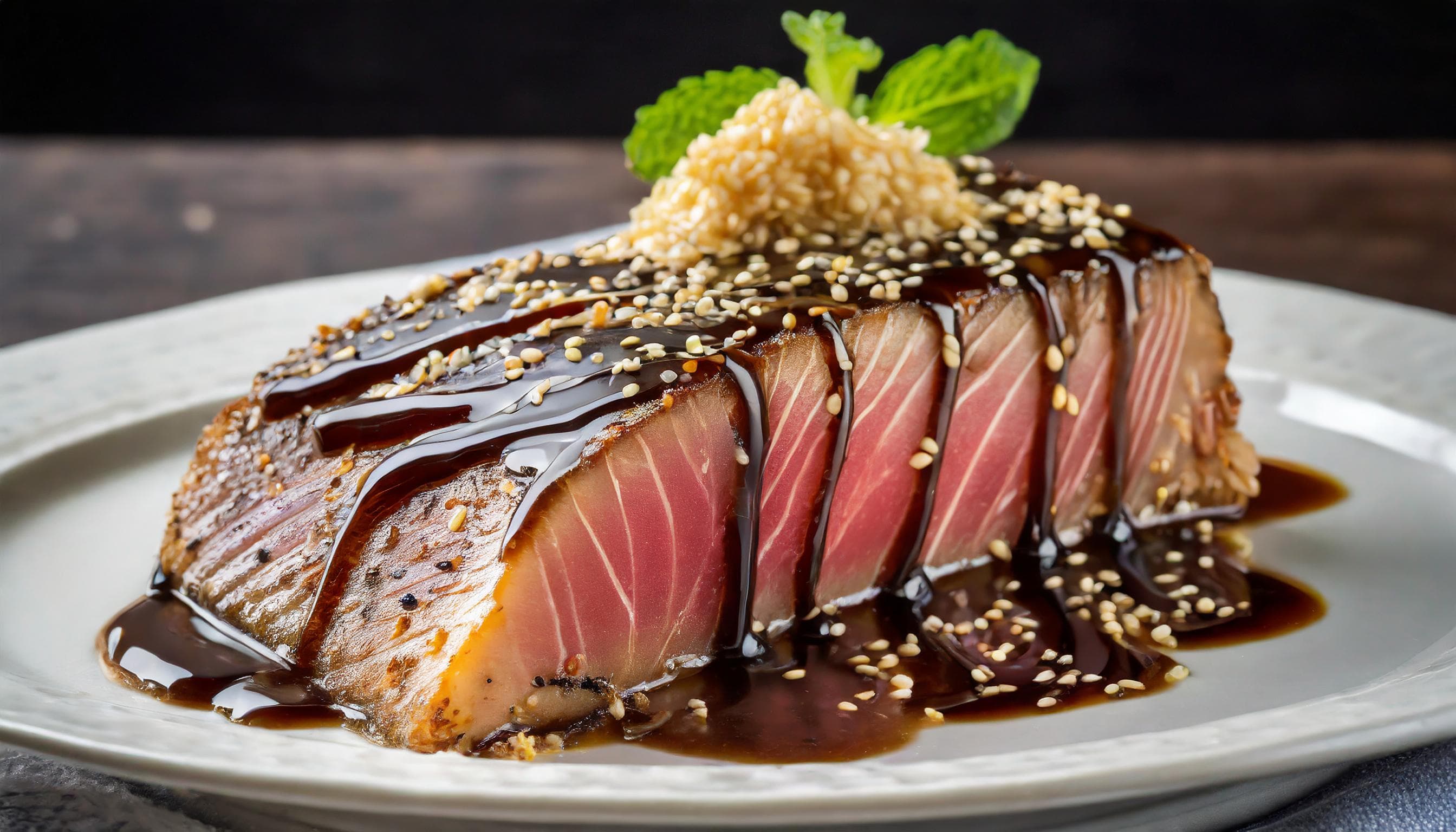 PanSeared Bigeye Tuna with Sesame Soy Glaze Recipe Hawaiian Seafood